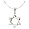 14k White Gold High-Polish Star of David Pendant | Jewelry | Judaica