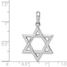 14k White Gold High-Polish Star of David Pendant | Jewelry | Judaica