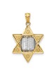 14k Two-Tone Gold Embellished Star of David Pendan | Jewelry | Judaica