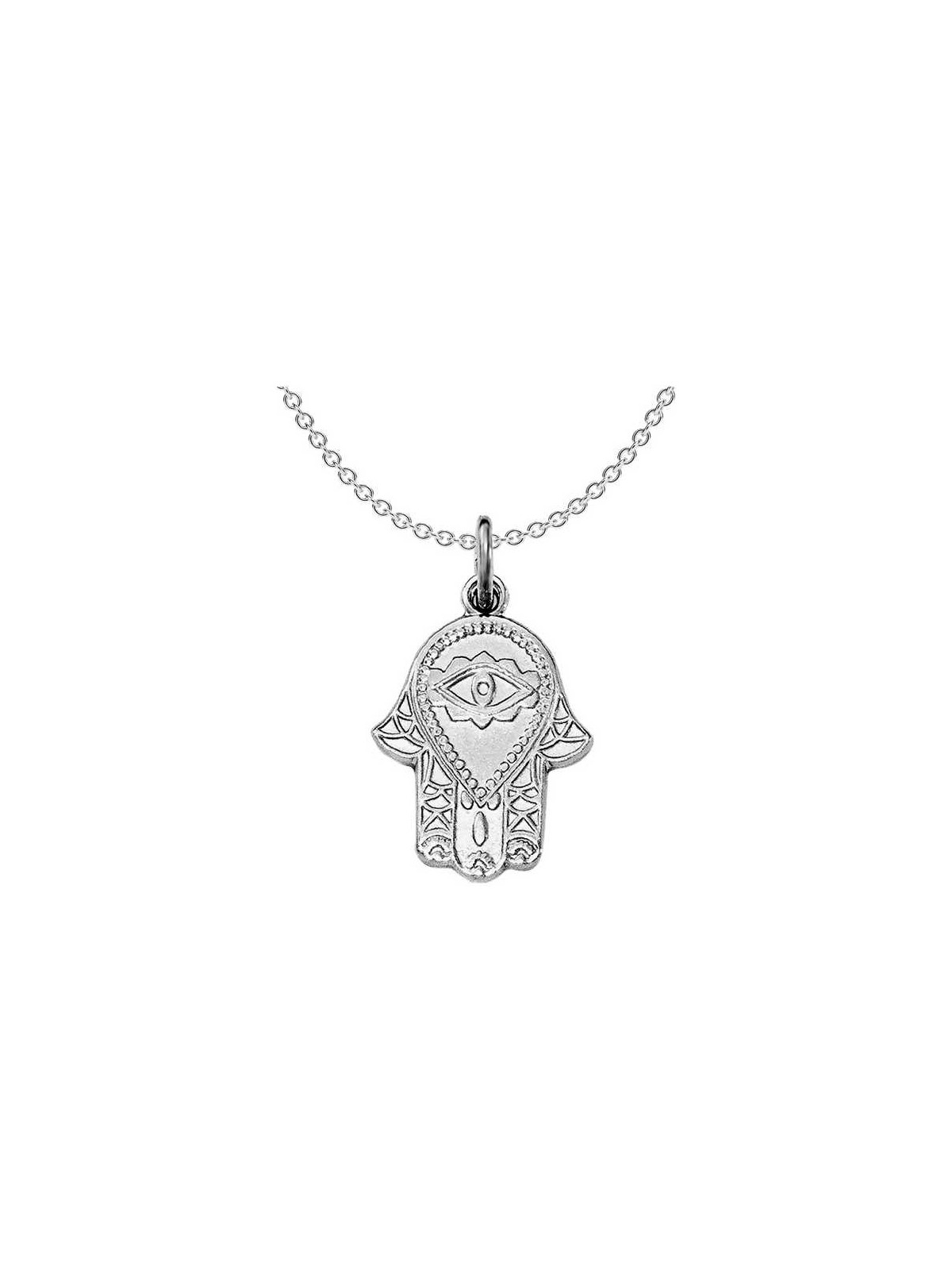 Sterling Silver Hamsa Eye Pendant | Jewelry | Judaica