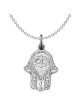 Sterling Silver Hamsa Eye Pendant | Jewelry | Judaica