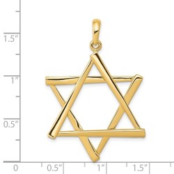 Extra-Large 14k Yellow Gold Star of David Pendant | Jewelry | Judaica
