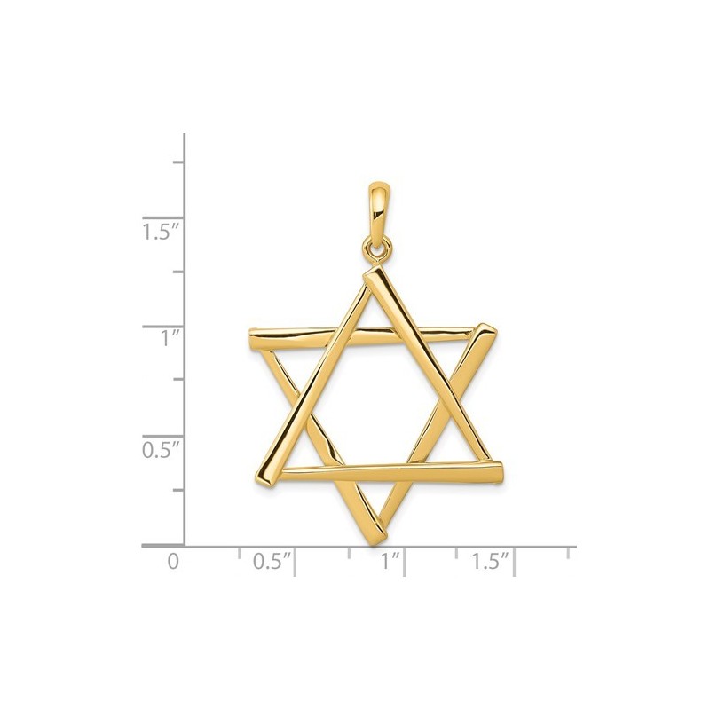 Extra-Large 14k Yellow Gold Star of David Pendant | Jewelry | Judaica