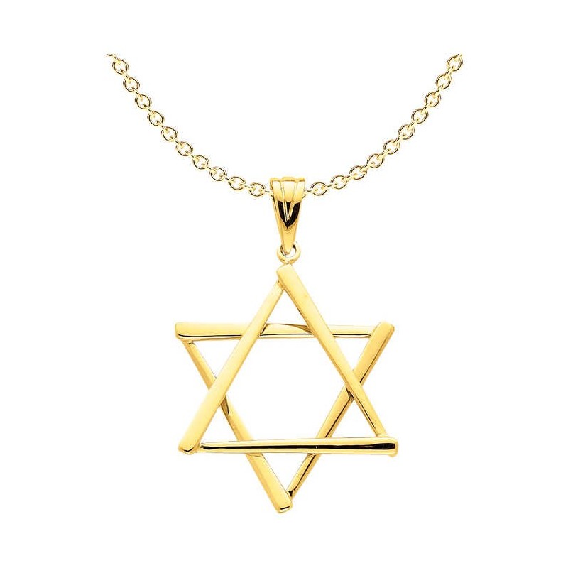 Extra-Large 14k Yellow Gold Star of David Pendant | Jewelry | Judaica