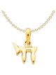 14k Yellow Gold Elegant Chai Pendant | Jewelry | Judaica