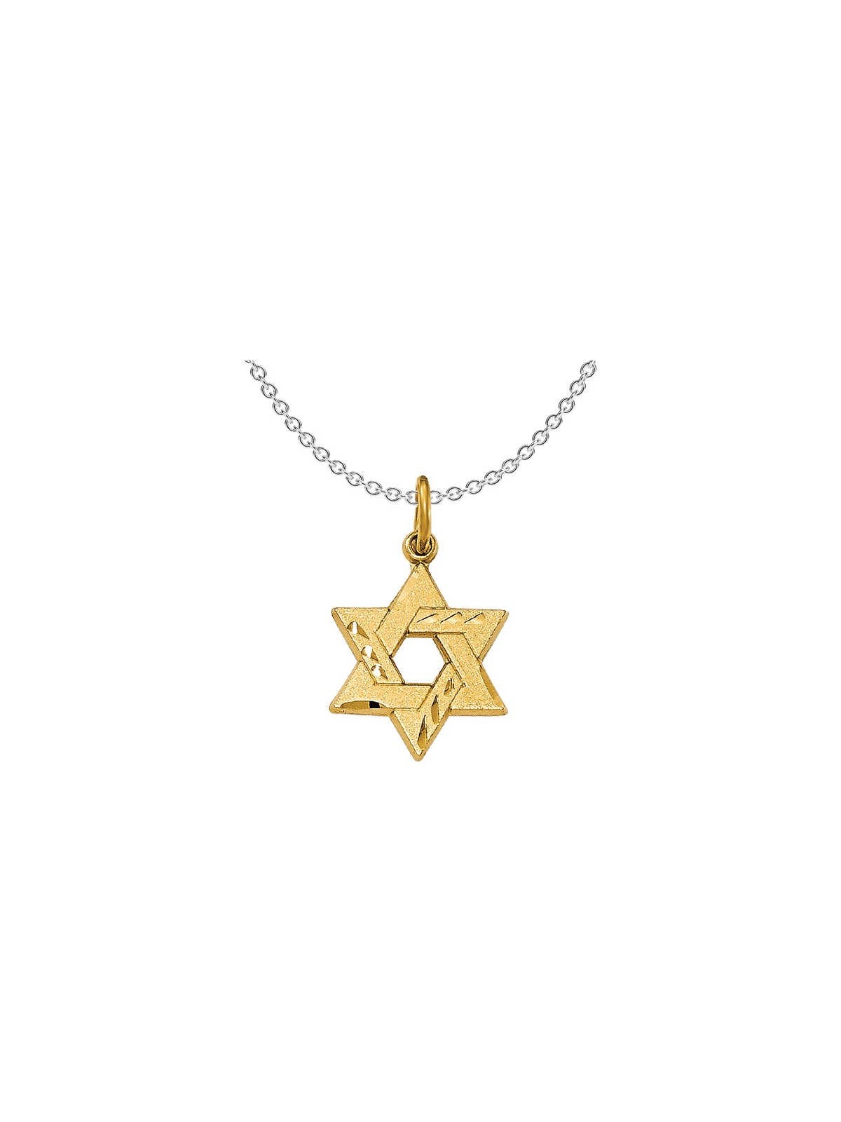 Sterling Silver Gold-Tone Star of David Pendant | Jewelry | Judaica