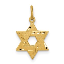 Sterling Silver Gold-Tone Star of David Pendant | Jewelry | Judaica