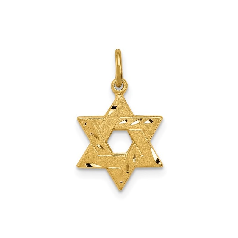 Sterling Silver Gold-Tone Star of David Pendant | Jewelry | Judaica