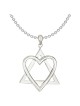 Sterling Silver Heart Star of David Pendant | Jewelry | Judaica