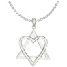 Sterling Silver Heart Star of David Pendant | Jewelry | Judaica