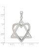 Sterling Silver Heart Star of David Pendant | Jewelry | Judaica