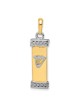 14k Two-Tone Gold Contemporary Mezuzah Pendant | Jewelry | Judaica