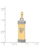 14k Two-Tone Gold Contemporary Mezuzah Pendant | Jewelry | Judaica
