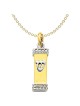 14k Two-Tone Gold Contemporary Mezuzah Pendant | Jewelry | Judaica