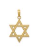 14k Polished Wood Grain Yellow Gold Chai Pendant | Jewelry | Judaica
