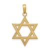 14k Polished Wood Grain Yellow Gold Chai Pendant | Jewelry | Judaica