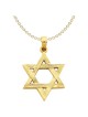 14k Polished Wood Grain Yellow Gold Chai Pendant | Jewelry | Judaica