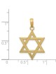 14k Polished Wood Grain Yellow Gold Chai Pendant | Jewelry | Judaica
