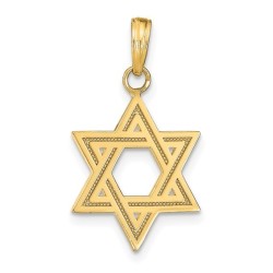14k Yellow Gold Dotted Star of David Pendant | Jewelry | Judaica