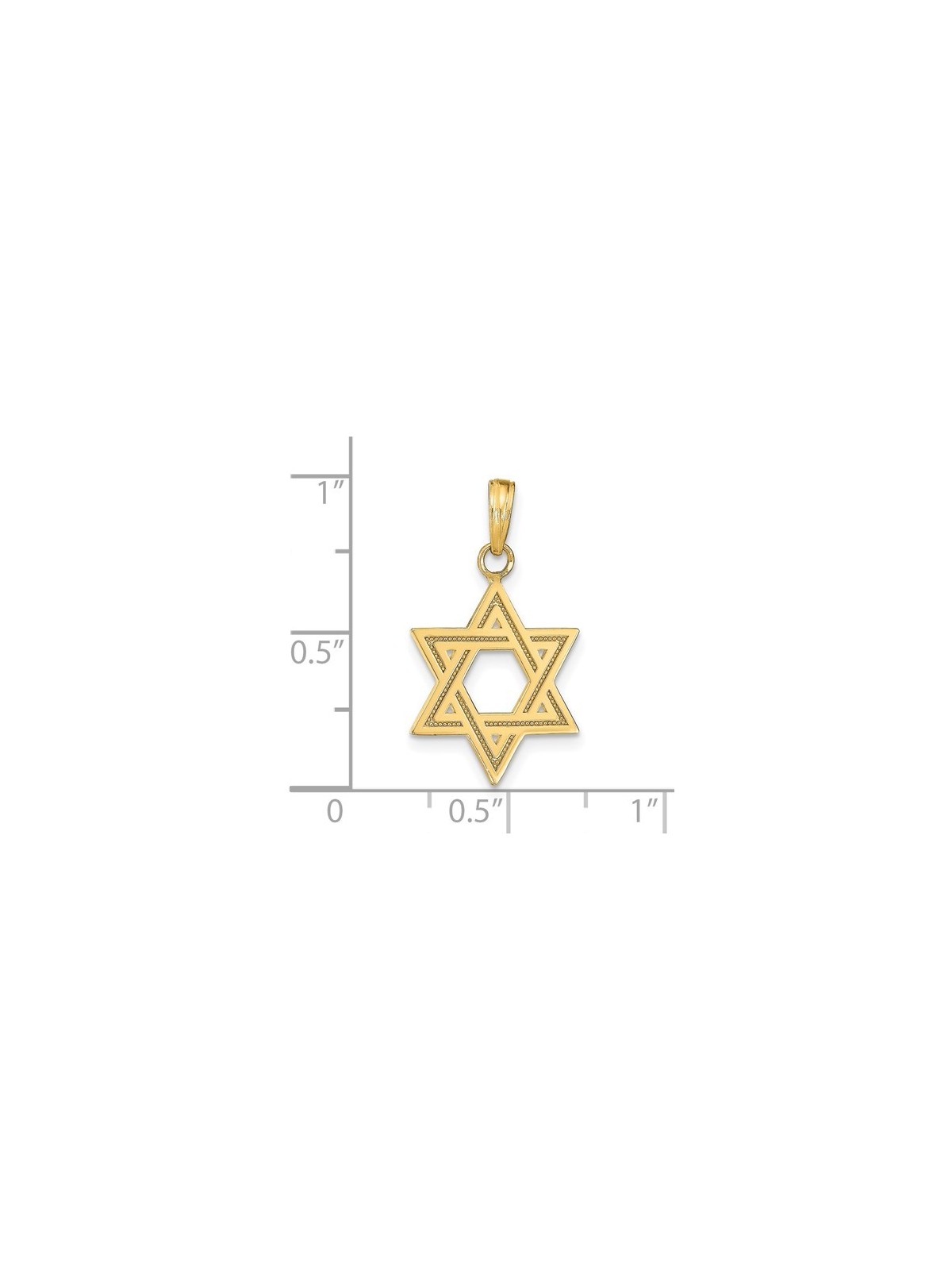 14k Yellow Gold Dotted Star of David Pendant | Jewelry | Judaica