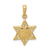 14k Yellow Gold Star of David with Tablets Pendant | Jewelry | Judaica