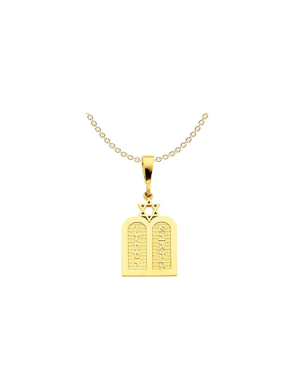 14k Yellow Gold Polished Torah with Star of David  | Jewelry | Judaica