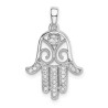 Sterling Silver Hamsa CZ Pendant | Jewelry | Judaica