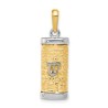 14k Two-Tone Gold Brick Mezuzah Pendant | Jewelry | Judaica