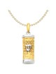 14k Two-Tone Gold Brick Mezuzah Pendant | Jewelry | Judaica