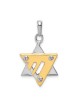 14k Two-Tone Gold Modern Chai Star of David Chai P | Jewelry | Judaica