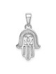 Sterling Silver Hamsa Glass Stone Pendant | Jewelry | Judaica