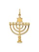 14k Yellow Gold Star of David Menorah Pendant | Jewelry | Judaica
