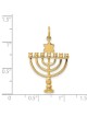 14k Yellow Gold Star of David Menorah Pendant | Jewelry | Judaica