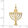 14k Yellow Gold Star of David Menorah Pendant | Jewelry | Judaica