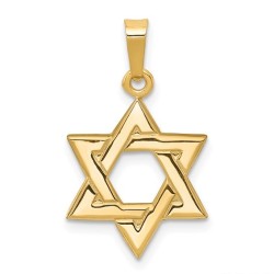 14k Yellow Gold Die-Struck Star of David Pendant | Jewelry | Judaica