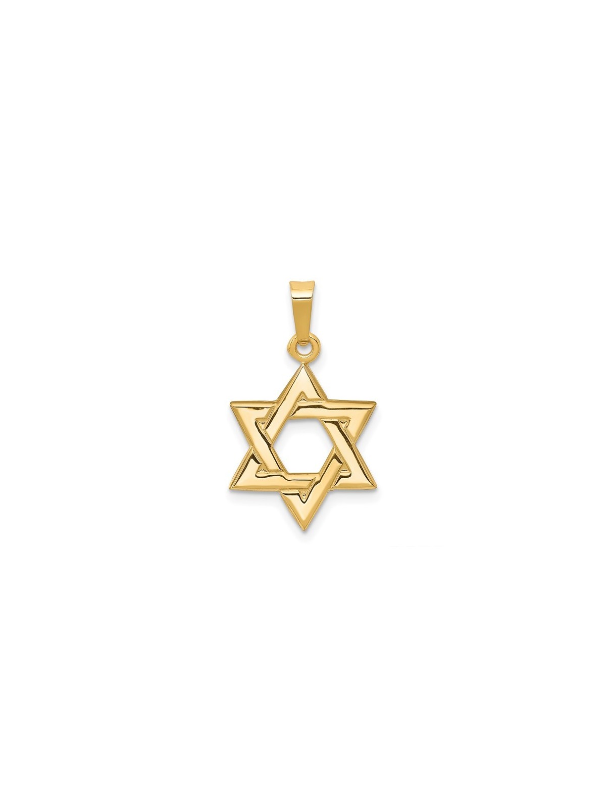 14k Yellow Gold Die-Struck Star of David Pendant | Jewelry | Judaica