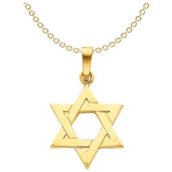 14k Yellow Gold Die-Struck Star of David Pendant | Jewelry | Judaica