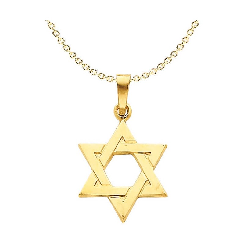 14k Yellow Gold Die-Struck Star of David Pendant | Jewelry | Judaica