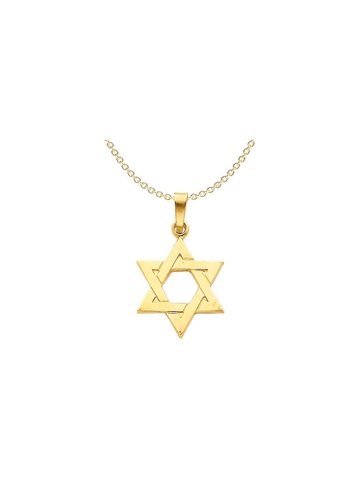 14k Yellow Gold Die-Struck Star of David Pendant | Jewelry | Judaica