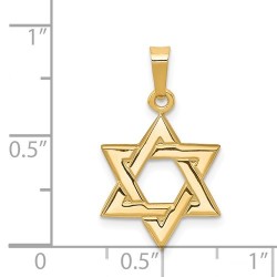 14k Yellow Gold Die-Struck Star of David Pendant | Jewelry | Judaica