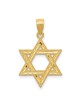 14k Yellow Gold Polished Diamond-Cut Star of David | Jewelry | Judaica