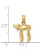 14k Yellow Gold Classic Chai Pendant | Jewelry | Judaica