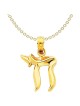 14k Yellow Gold Classic Chai Pendant | Jewelry | Judaica