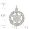 Sterling Silver Round Zion Star of David Pendant | Jewelry | Judaica
