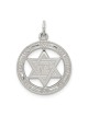 Sterling Silver Round Zion Star of David Pendant | Jewelry | Judaica