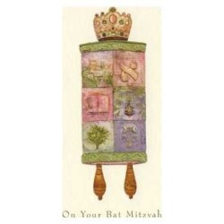The Mosaic Bat Mitzvah Torah - Box of 10 Cards | Gifts | Judaica