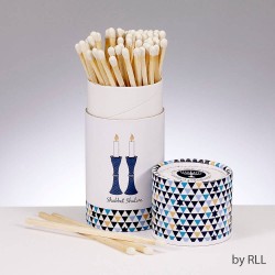 Shabbat Matches, 60 Long Matches in Gift Box | Candle Holders | Judaic