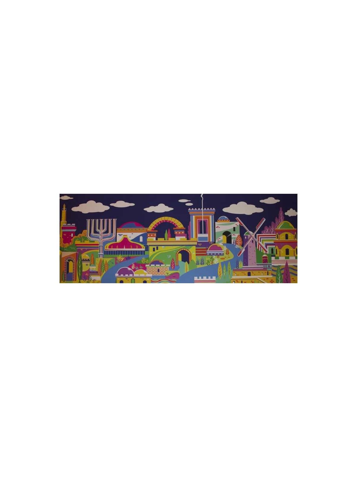 "Small World Jerusalem" Hand Signed, Size Small | Art | Judaica