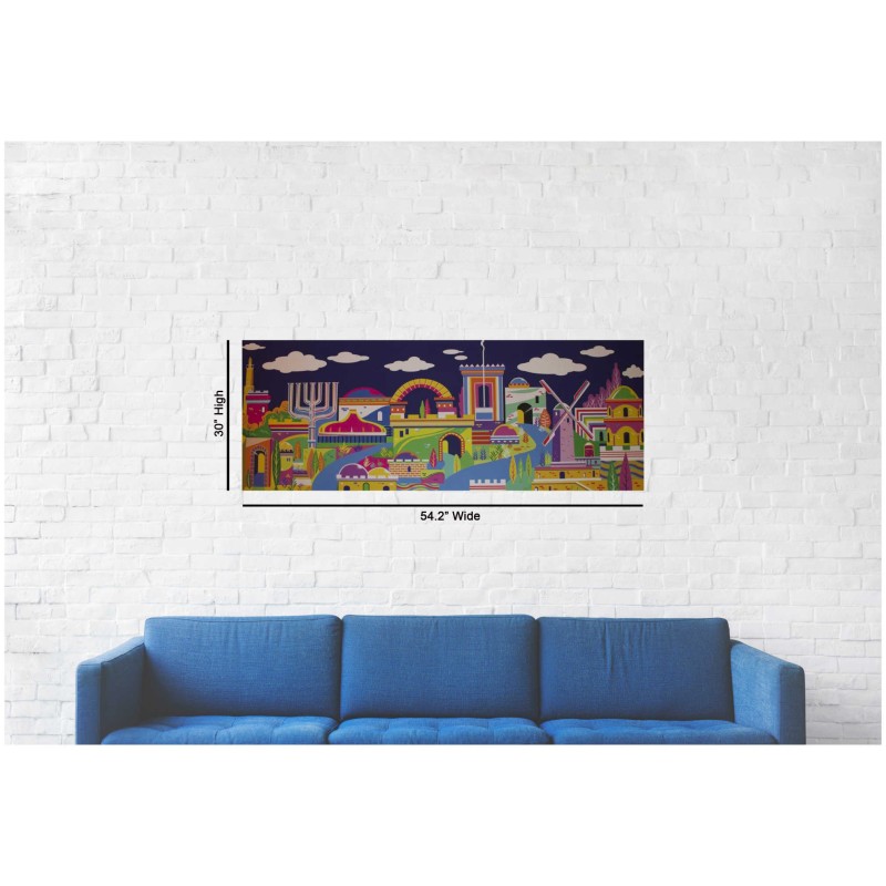"Small World Jerusalem" Hand Signed, Size Large | Art | Judaica