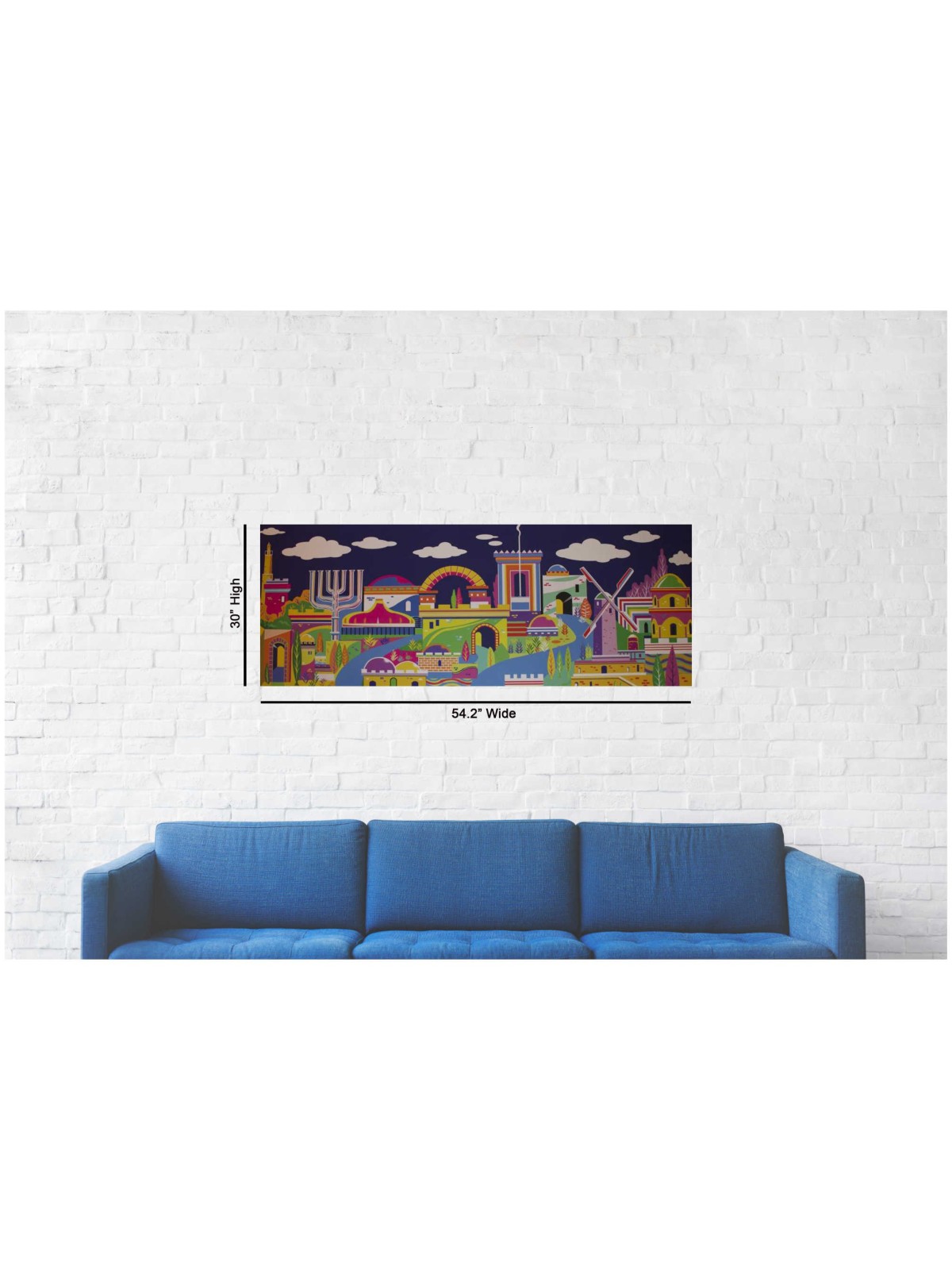 "Small World Jerusalem" Hand Signed, Size Large | Art | Judaica